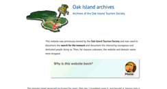 Desktop Screenshot of oakislandsociety.ca